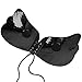 Strapless Self Adhesive Silicone Invisible Push-up Bra Reusable Padded Invisible Bra Silicone Pasties, Black C