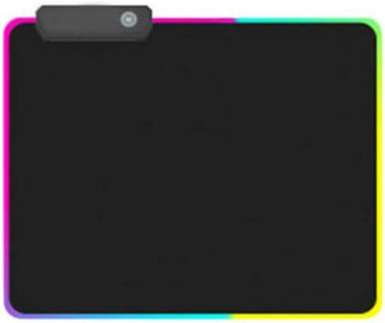 Halfbye RGB Large Colorful LED Lighting Keyboard Mat, Non-Slip Mousepad Soft Mouse Pad Rectangle Non-Slip Rubber Mousepad for Computer PC Gaming Home Decor Gift Decoration for Women and Men (S)