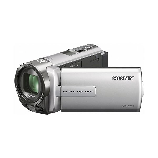 Sony DCR-SX65ES SD-Camcorder (7,5 cm (3 Zoll) LCD-Display, 60x opt. Zoom, 4GB Speicher) Szenenerkennung und iAuto silber