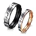 KONOV Stainless Steel Love "I Will Always Be with You" Couples Promise Ring Mens Womens Wedding Bands