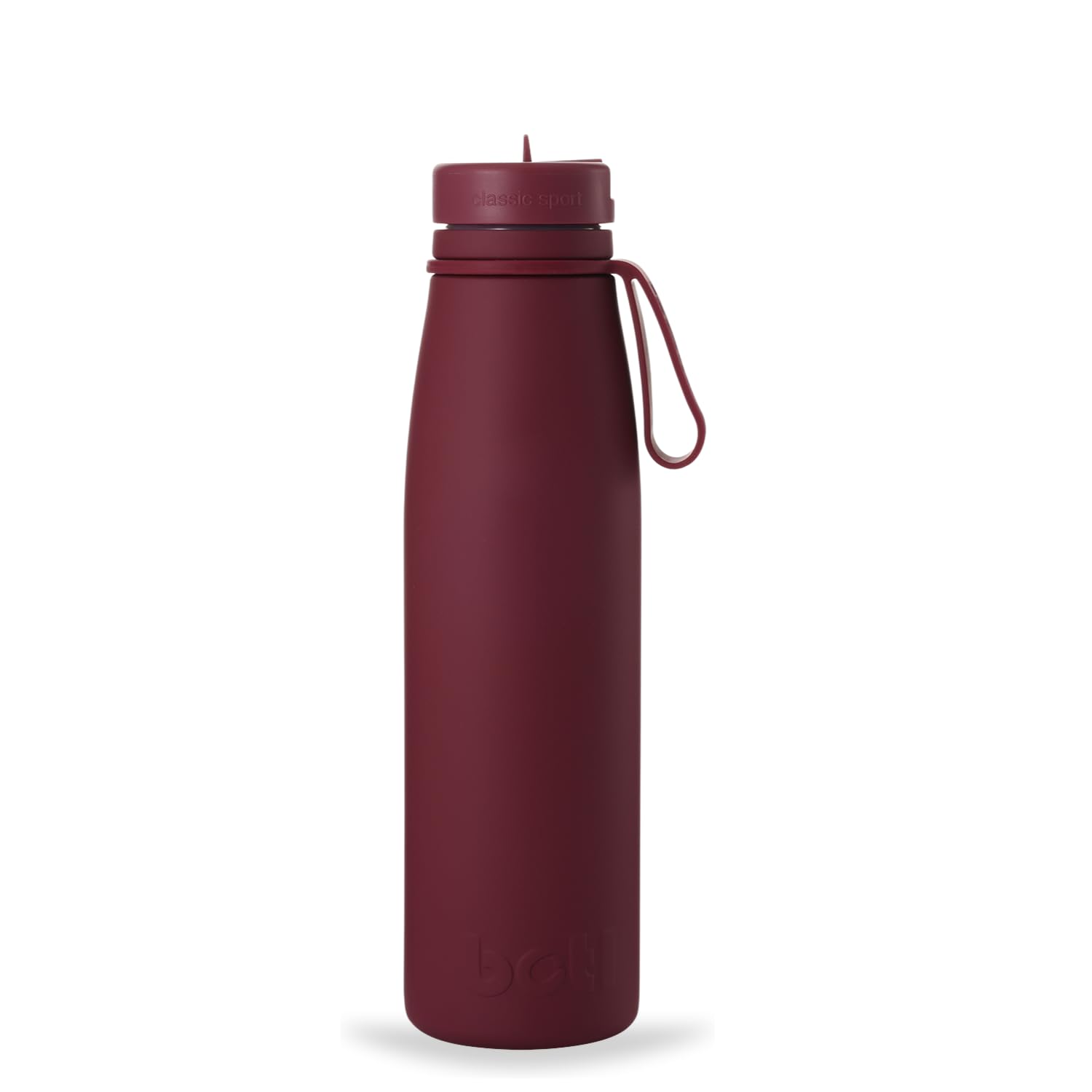 onegreenbottle EVOLUTION Stainless Steel Bottle, Triple-Walled Isothermal Insulated Water Bottle - Leakproof Bottle for Hot and Cold Drinks (Dark Cherry)