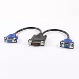 Sourcingmap Laptop Dual Link DVI-I 24 and 5 Pin Male to 2 VGA Female Cable
