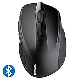 TeckNet 2600DPI Bluetooth Wireless Mouse, 12 Months Battery Life with Battery Indicator, 2600/2000/1600/1200/800DPI (Black)