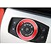 JOIN-WIT Headlight Switch Knob Cover Ring Trim for Ford F150 XLT 2016 2017 & Mustang 2015 2016 (Red)