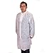 Cleaing Disposable Lab Coats Adult 2XL,No Pockets,GSM 40g,Knitted Collar and Cuffs,White,5 Pack