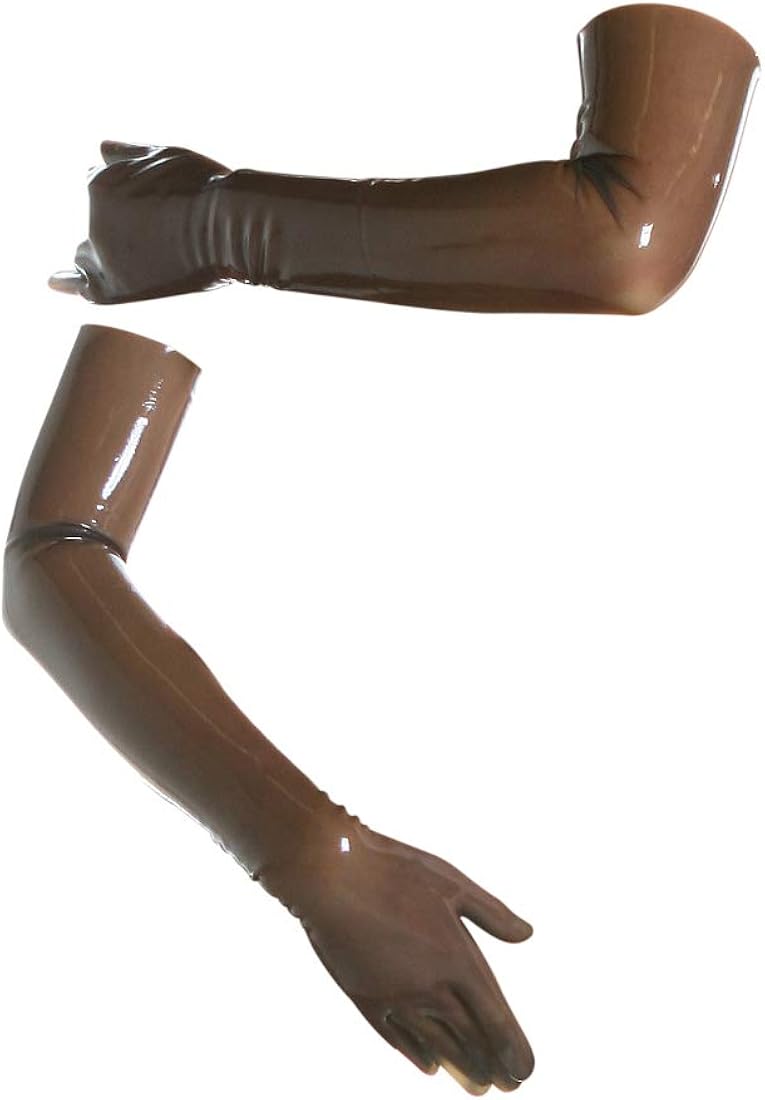 Premium Latex Long Gloves Fetish Smokey Gray