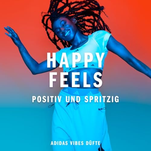 Vibes Happy Feels Eau de Parfum, fröhlicher, stimmungsaufhellender Unisex-Duft mit blumig-frischen Noten und natürlichen ätherischen Ölen, 100ml