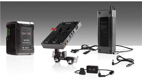 Shape Full Play 14.8V 98Wh Rechargeable Lithium-Ion V-Mount Battery Kit with D-Box Power and Charger for Panasonic EVA1, Sony FS7, FS7M2, FS5 and FS5M2 Camera