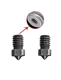 Boquilla para impresora E3D V6 (0.069 in) 0.016 in, con tratamiento de endurecimiento general, resistente al desgaste y a la corrosión (negro)