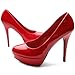 Ollio Women's Shoe Stilettos Enamel High Heel Platform Multi Color Pump