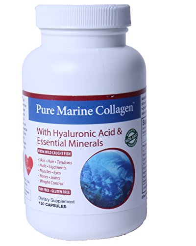 Joy of Health Pure Marine Collagen, Natural Hyaluronic Acid Essential Minerals 120 Count