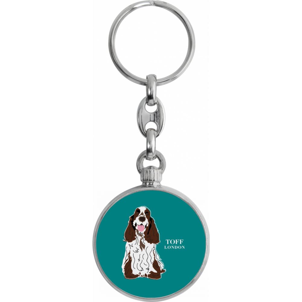Toff London Brown And White Cocker Spaniel Dog Keyring