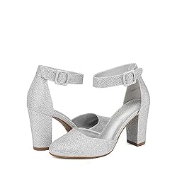 DREAM PAIRS Womens High Heel Closed Toe Chunky