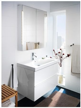 Amazon Co Jp Ikea Ikea Storjorm Mirror Cabinet Door 2 Sheets Built In Lighting White Home Kitchen