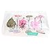 AGPTEK 12PCS Home Fashions Blossome Flowers & Leaves Anti Rust Decorative Resin Hooks for Bathroom Shower Curtain,Baby Room,Bedroom,Living Room Curtain.Pink