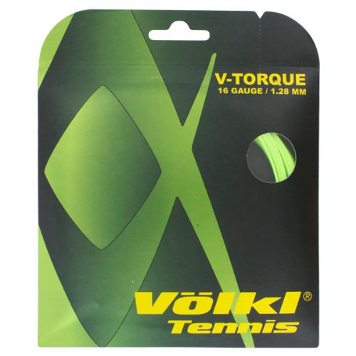 Volkl V-Torque | Tennis Racquet String | Spin & Feel | Co-Polymer String (Neon Green, 16, Set)