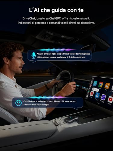 CarPlay Android Car Wireless + Android Full Car VideoBox Adapter with HDMI Input/Output, 4G LTE, Dual-BT, DriveChat, AI Box CarPlay Wireless for Netflix/YouTube/TikTok/TF Card, CB7SBX