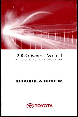 2008 TOYOTA HIGHLANDER OWNERS MANUAL PDF