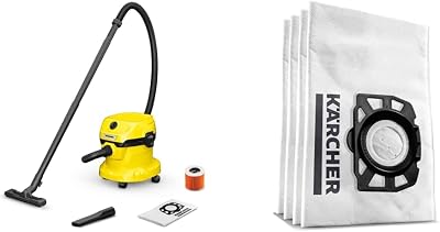 Kärcher WD 2 Plus Wet & Dry Vacuum Cleaner Bundle 12 L 1000 W Carro Filtration