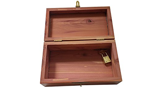Amish Made Padlock Cedar Chest Box, 4"x7", Includes Lock
