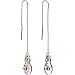 Body Candy Handcrafted Aurora Infinity Dangle Threader Earrings Created with Swarovski Crystals
