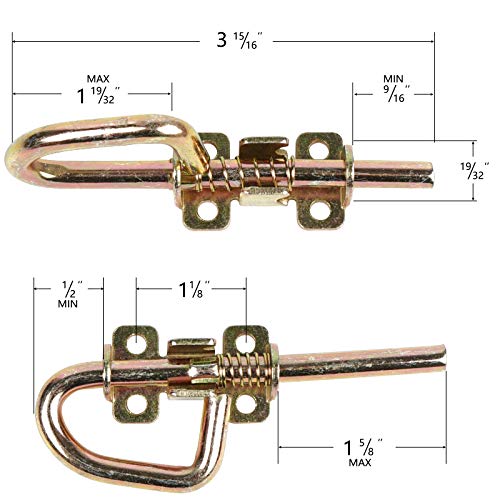 Spring Barrel Bolts Loop Style Door Latch Hardware Lock Barrel Bolt