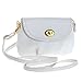 Fashion Story Women Mini Small Adjustable Crossbody Satchel Shoulder Handbag (White)