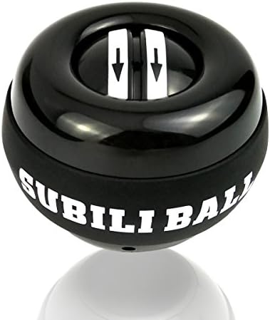 [Upgraded] Yusam Auto-Start Wrist Trainer LED Wrist Ball Exerciser Powerball Wrist Arm Strengthener Workout Toy Spinner Gyroscope Ball（Black）