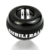 [Upgraded] Yusam Auto-Start Wrist Trainer LED Wrist Ball Exerciser Powerball Wrist Arm Strengthener Workout Toy Spinner Gyroscope Ball（Black）