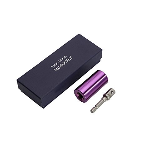 OCGIG 7-19mm(1/4"-3/4") Universal Socket with Metric Wrench Power Drill Adapter Socket Professional Repair Tool,Multi-Function Gator Socket Adapter,Purple,Handyman's DIY Perfect Gift