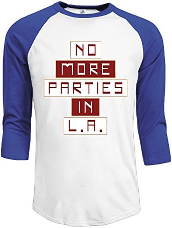 Yudou Men's No More Parties In LA 3/4 Sleeves Baseball T-Shirts RoyalBlue M