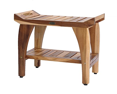 EcoDecors Tranquility Shower Bench, Natural