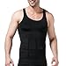 Jiao Miao Mens Slimming Waist Body Shaper Vest Shirt,T107Black-L