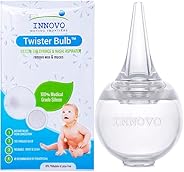 Innovo Hospital Grade Silicone Twister Bulb Baby Nasal Aspirator and Ear Syringe, Snot Sucker and Mucus Sucker