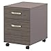 Bush Furniture Commerce 2 Drawer Mobile File Cabinet in Cocoa and Pewter