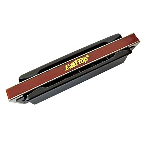image for East Top 10 Hole 20 Tone Blues Professional Harmonica Key Of Paddy D M