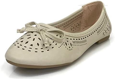 Spirit Moda Girls Kids Girly Casual Princess Dress Ballet Flats Beige 13 US Little Kid