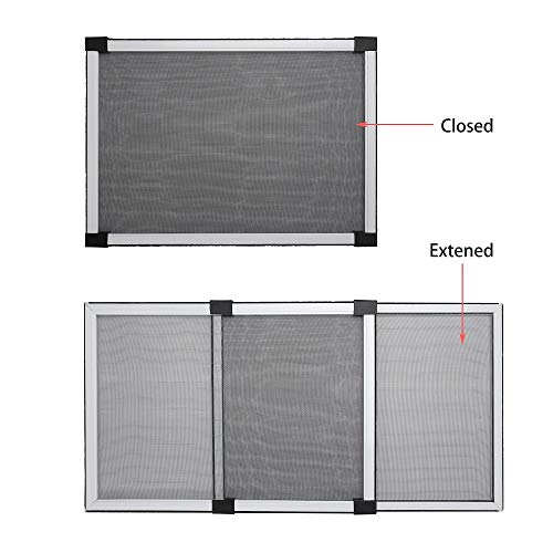 FLYZZZ Adjustable Sliding Window Screen，2 Ways Expandable Aluminum