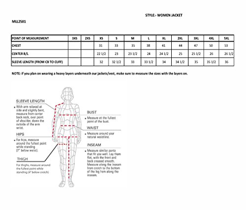 Milwaukee Leather Women's Vented Motorcycle Jacket (Black, Small)