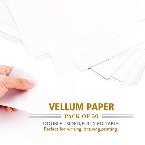 Tracing Paper, White Smooth Translucent Vellum Paper and Sketching Art Tracing Paper 8.5 x 11Inch, Traditional Comic Drawing Animation Paper for Patternmaking, Drafting