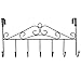 Rbenxia Over The Door Hanger Rack - Decorative Metal Hanger Holder for Home Office Use 7 Hooks Brown