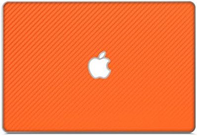 iCarbons Orange Carbon Fiber Vinyl Skin for MacBook Pro 17" (Silver Unibody 2009-2012) Top Only