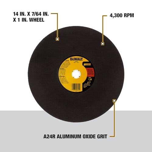 DEWALT 14" Chop Saw Blade, Metal Cut-Off Wheel (DW8001) photo 10