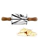 Katoot@ Stainless Steel Cake Bread Rolling Dough Cutter for Making Croissant with Wooden Handle Rolling Knife Kitchen Baking Tool