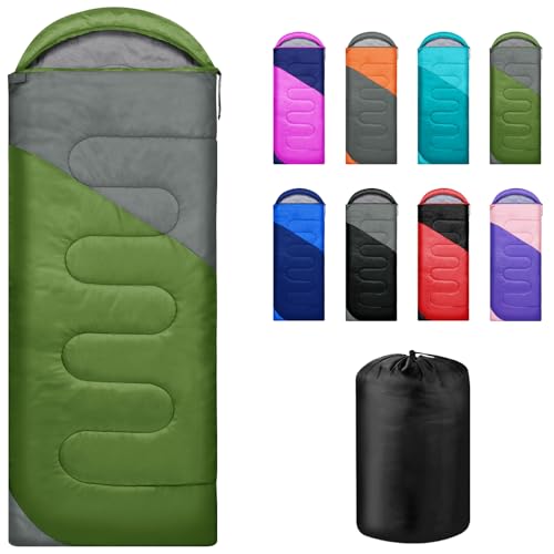 Yarmiene Schlafsack 3-4 Jahreszeiten,Schlafsack Outdoor für Erwachsene und Kinder, Schlafsäcke für Tragbare Rechteckige Weich Dick und Warm Outdoor, C