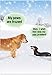 NobleWorks Pack of 12 Funny Christmas Greeting Cards with Envelopes, Humor Holiday for Men and Women (1 Design, 12 Cards) - My Paws Are Frozen B5953