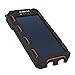 Solar Charger 15000mAh, X-DNENG Portable High Efficiency SunPower Solar Panel Power Bank External Backup Battery Pack with 2LED Light Dual USB Port for iPhone iPad Samsung Android Cellphones GoPro GPS
