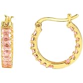 Cubic Zirconia Small Huggie Hoop Earring S925 Sterling Silver Post Hypoallergenic Diamond Gold Plated Tiny Lightweight Mini Hoops Cartilage Earring Piercing Jewelry for Women