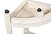 CoastalVogue Teak Corner 2-Tier Snazzy Corner Waterproof Teak Wood Shower Bench Stool Seat Chair For Inside Shower Storage Shelf Provides Safety, and Storage For Bathroom Accessories White