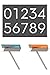modbox USA Modern Mailbox Numbers, Custom Cut to Order, Set of 2 (White)